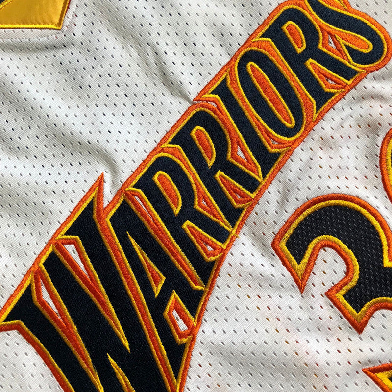 Golden State #30 Curry (White/Orange) Classics Jersey