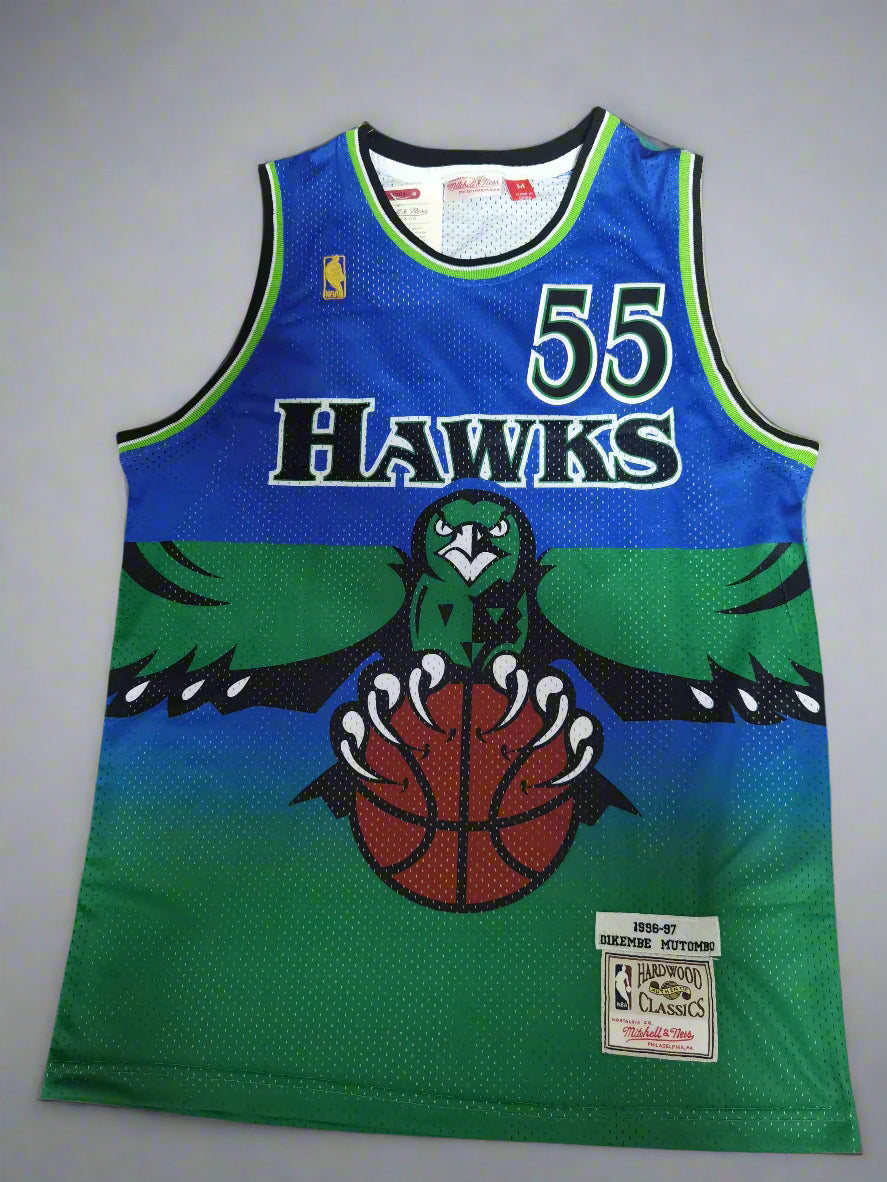 Atlanta #55 Muntombo (Blue/Green) Classics Jersey