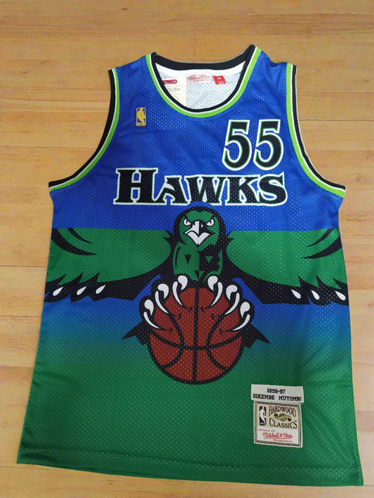 Atlanta Hawks #55 Mutombo | Retro M & N Hardwood Classics