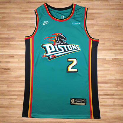 DETROIT PISTONS #2 CUNNINGHAM CLASSIC BASKETBALL JERSEY