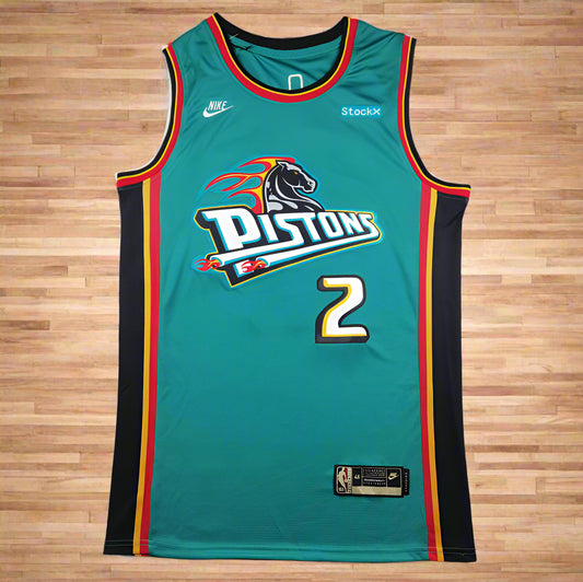 DETROIT PISTONS #2 CUNNINGHAM CLASSIC BASKETBALL JERSEY
