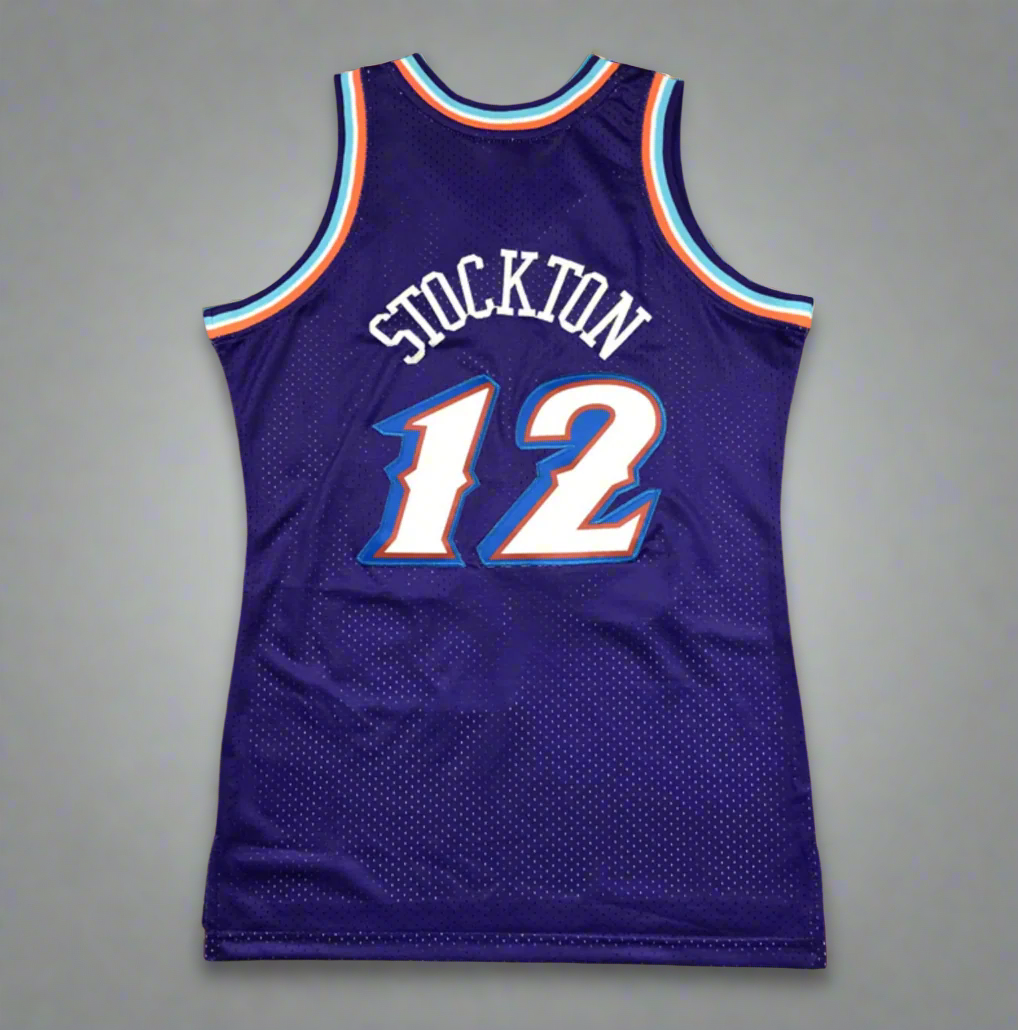 Utah #12 Stockton (Purp/Blue) Classics Jersey