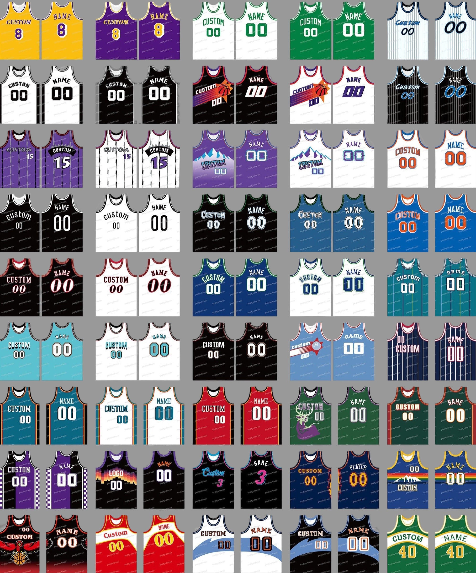 Custom Utah Throwback Style 1998 - 1999 Classics (Black/Burgundy)