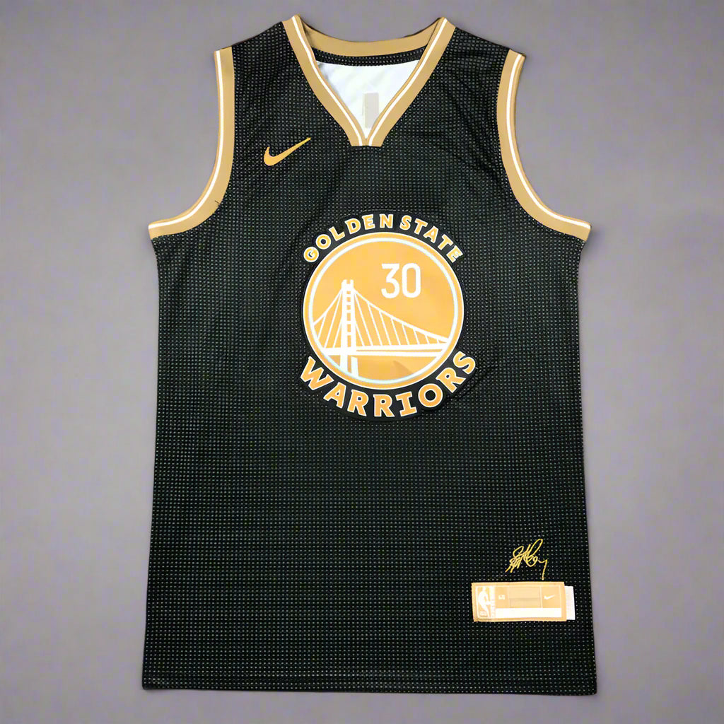 Golden State #30 Curry Special Edition (Black/Gold) Jersey