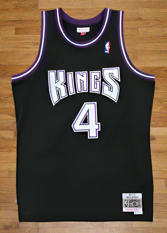 Sacramento Kings #4 Webber M & N Hardwood Classics (Black/Purple)