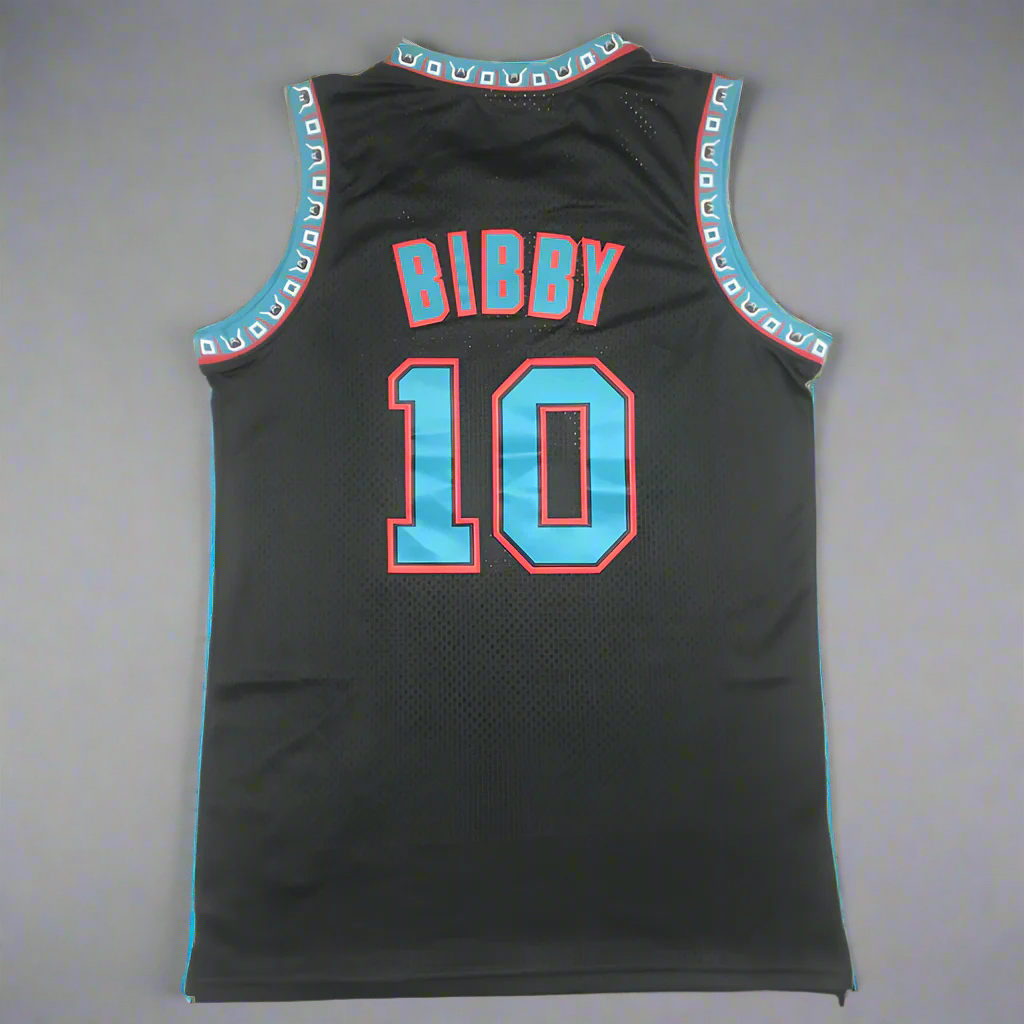Vancouver Memphis #10 Bibby (Black/Teal) Classics Jersey